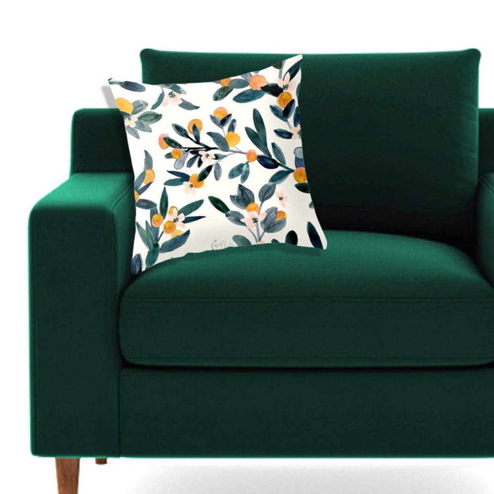 Luxury Home | Clementine Floral Print Pillow Cover